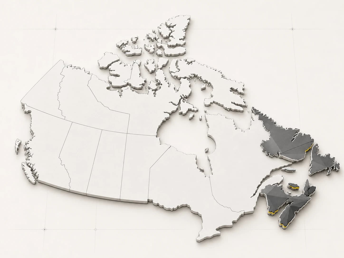 Illustrative map highlighting Atlantic Canada within the national ecosystem view.