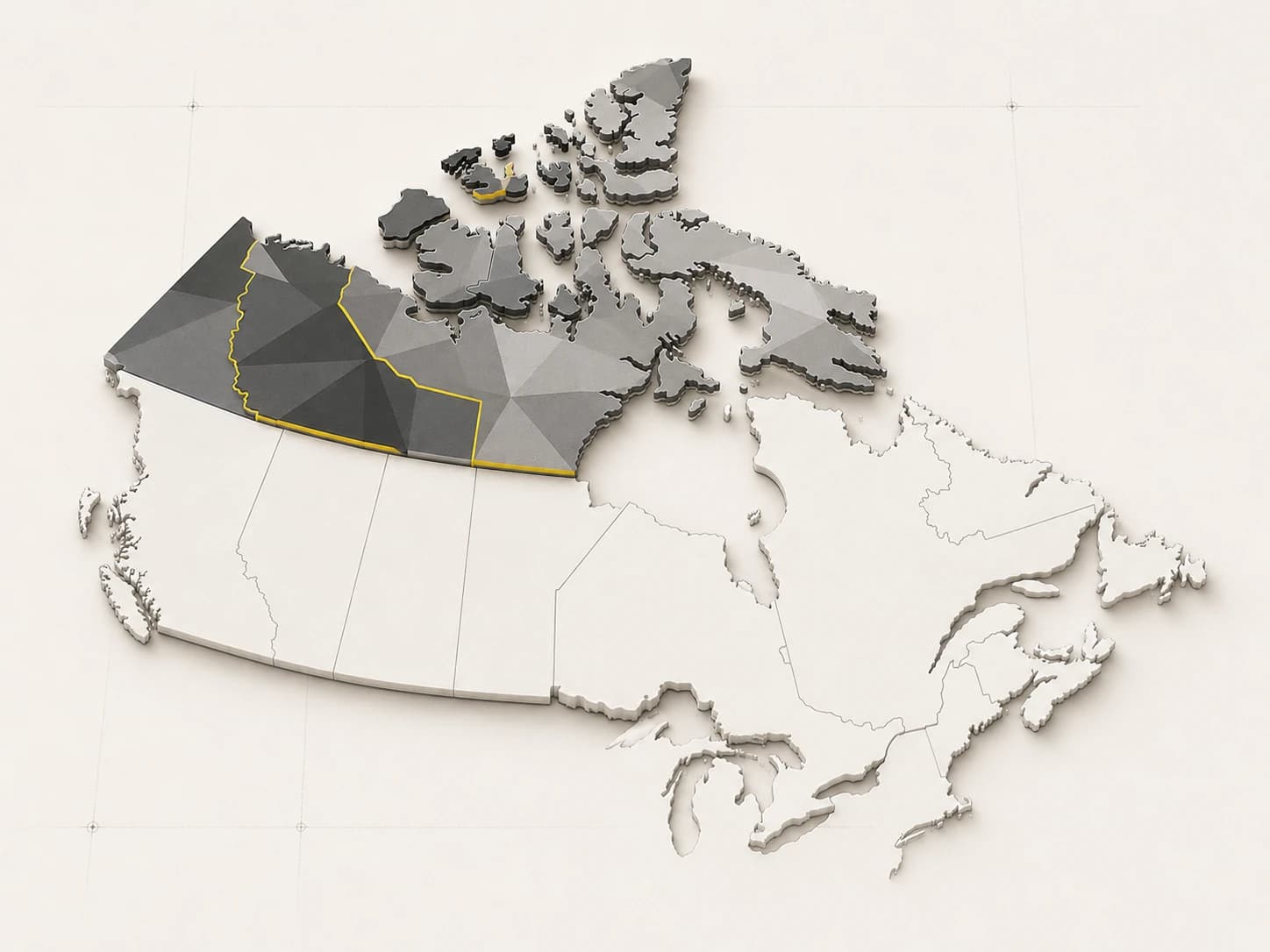 Illustrative map highlighting Northern Canada within the national ecosystem view.