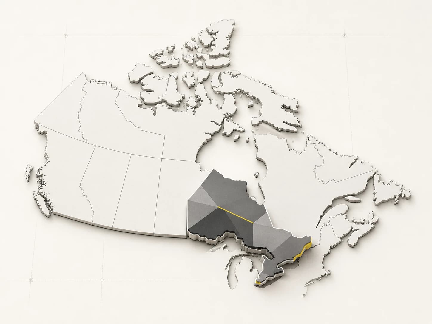 Illustrative map highlighting Ontario within the national ecosystem view.