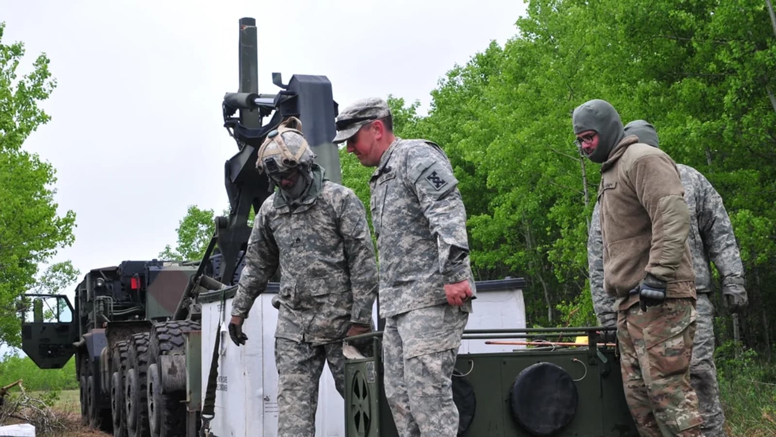 U.S. Army personnel unload equipment at Wainwright during a May 2017 exercise; historical context.