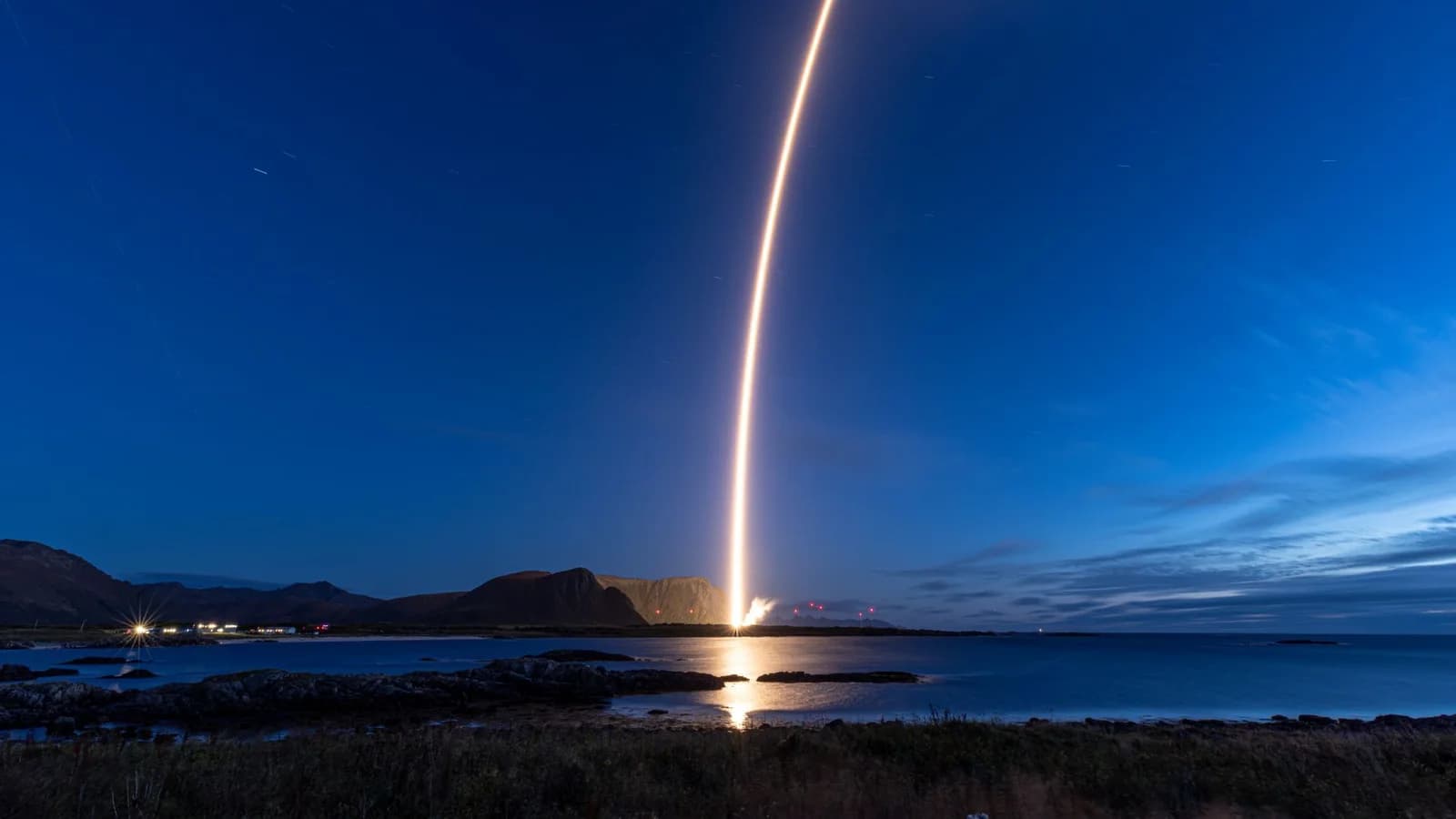 Spectrum’s flight trail above Andøya, Norway, during Isar Aerospace’s second flight on September 5, 2026.