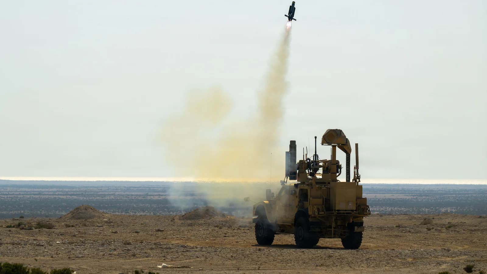 M-LIDS launcher fires a counter-UAS interceptor during a U.S. military training exercise